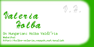 valeria holba business card